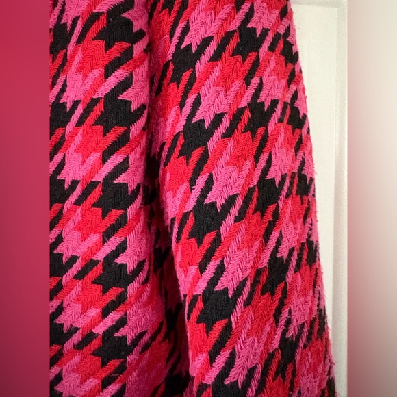 SHEIN Pink Black Houndstooth Blazer Lady Jacket Size S/M - Picture 15 of 16